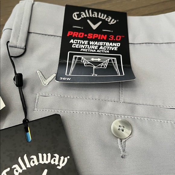 NWT! Callaway Light Gray “sleet” Golf Shorts. Size 36 - Picture 1 of 13